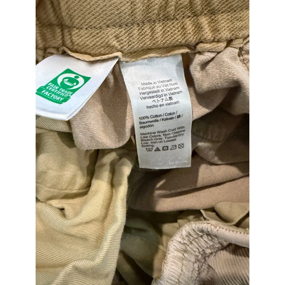 J.Crew Dock Short Mens Medium Tan Khaki Corduroy Elastic Waist 6